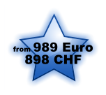 from 989 Euro 898 CHF